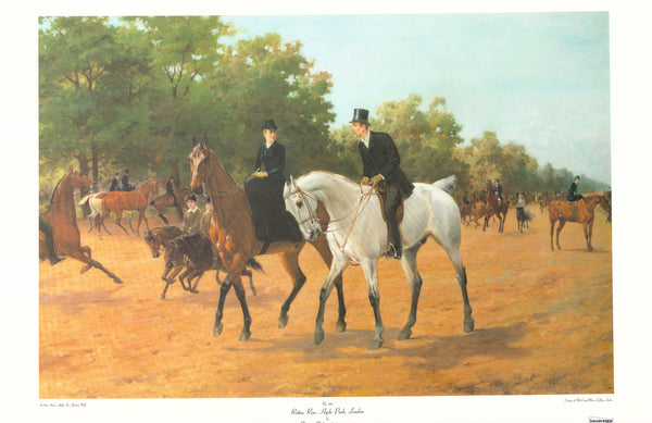 Rotten Row, Hyde Park, London by Thomas Blinks - 23 X 35 Inches (Art Print)