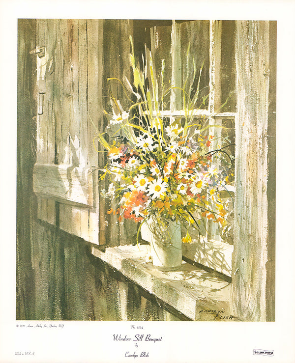 Window Still Bouquet by Carolyn Blish - 14 X 17 Inches (Art Print)