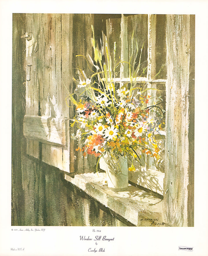 Window Still Bouquet by Carolyn Blish - 14 X 17 Inches (Art Print)