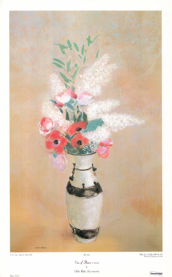 Vase of Flowers by Odilon Redon - 18 X 28 Inches (Art Print)