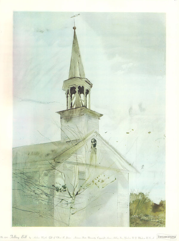 Tolling Bell by Andrew Wyeth - 10 X 18 Inches (Offset Lithograph)