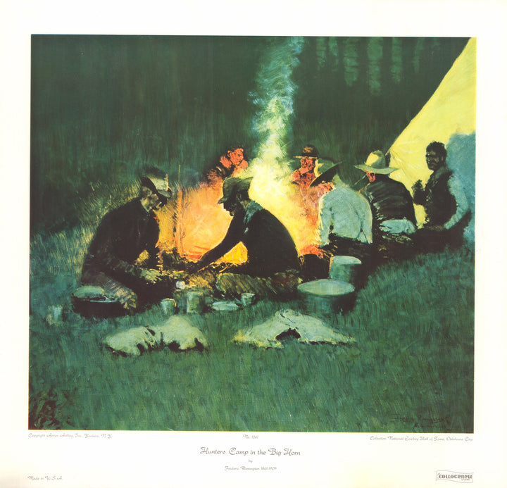 camp horn Hunters Camp in the Big Horn by Frederic Remington