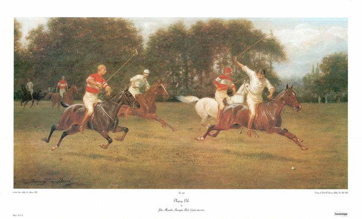 Playing Polo by John Alexander Harington Bird - 22 X 35 Inches (Art Print)