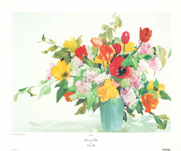Lilacs and Tulips by Carolyn Blish - 23 X 28 Inches (Art Print)