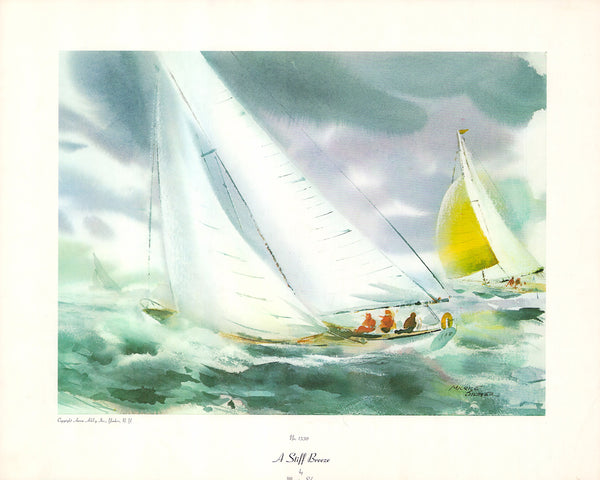 A Stiff Breeze by Maurice Silver - 17 X 20 Inches (Art Print)