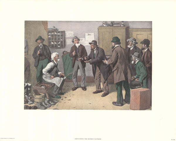 Expounding the Monroe Doctrine by A. B. Frost - 16 X 20 Inches (Hand Colored Art Print)