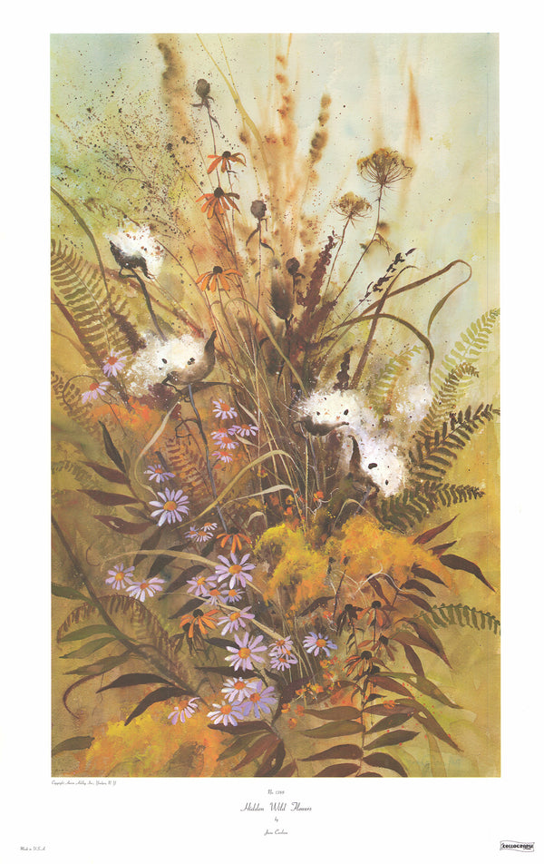 Hidden Wild Flowers by Jane Carlson - 21 X 33 Inches (Art Print)