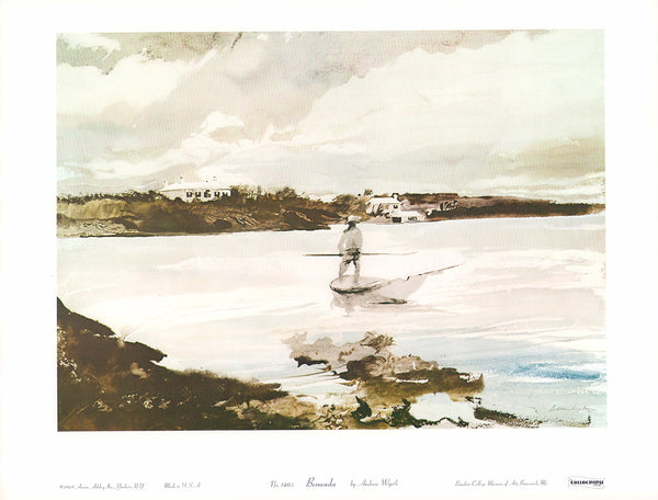 Bermuda by Andrew Wyeth - 14 X 18 Inches (Offset Lithograph)