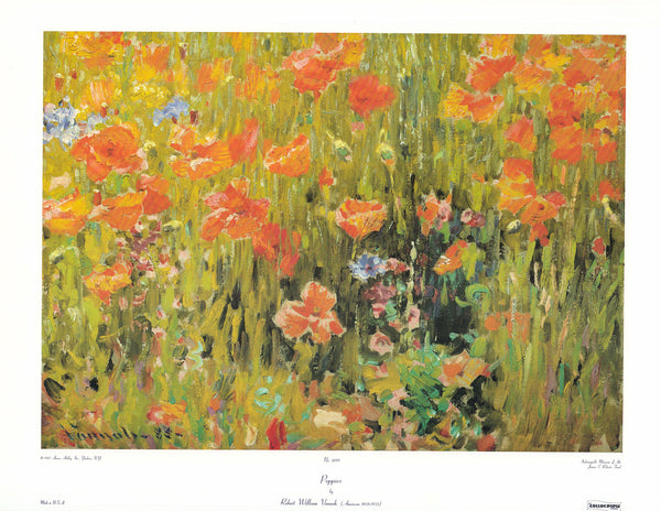 Poppies by Robert William Vonnoh - 20 X 26 Inches (Art Print)