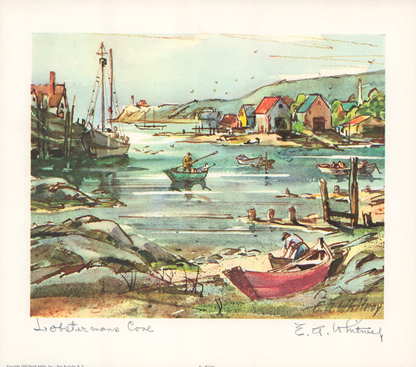 Lobsterman's Cove by E. A. Whitney - 11 X 12 Inches (Art Print)