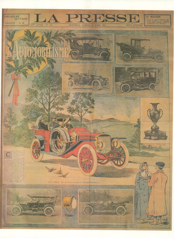 Automobilisme 1911 La Presse - 16 X 20 Inches (Art Print)