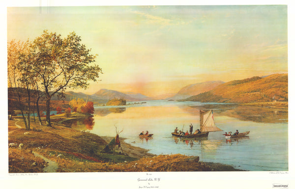 Greenwood Lake by Jasper F. Cropsey - 29 X 43 Inches (Art Print)
