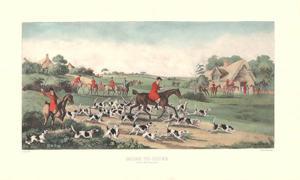 Going to Cover by Alken-Sutherland - 18 X 23 Inches (Offset Lithograph Hand Colored)
