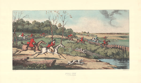 Full Cry by Alken-Sutherland - 18 X 29 Inches (Offset Lithograph Hand Colored)