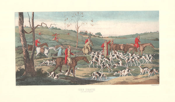 The Death by Alken-Sutherland - 18 X 23 Inches (Offset Lithograph Hand Colored)