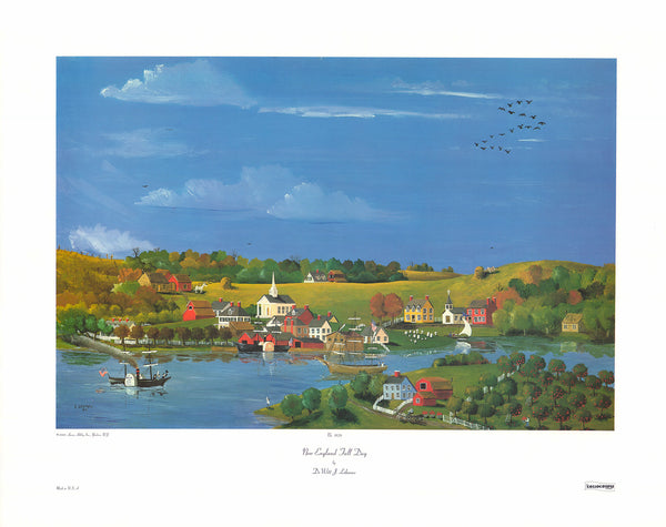 New England Fall Day by De Witt J. Lobrano - 23 X 29 Inches (Art Print)