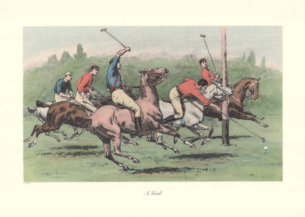 A Goal by F. Dadd - 26 X 36 Inches (Offset Lithograph Hand Colored)