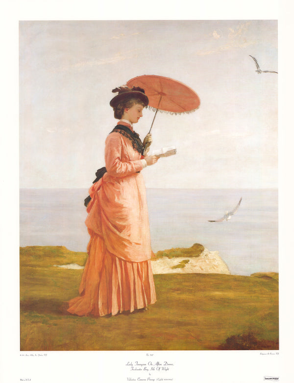 Lady Tennyson on Afton Downs, Isle of Wight by Valentine Cameron Prinsep - 26 X 33 Inches (Art Print)