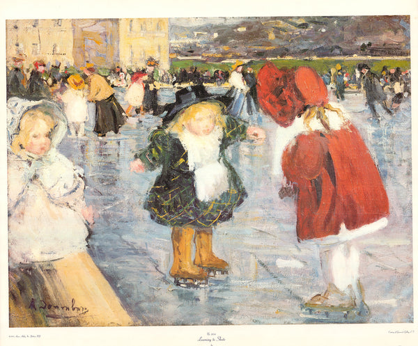 Learning to Skate by Alice Dannenberg - 26 X 31 Inches (Art Print)