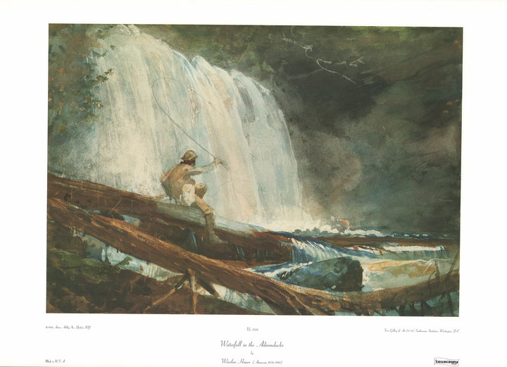 Waterfall in the Adirondacks by Winslow Homer - 19 X 27 Inches (Art Print)