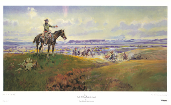 Charles M. Russell and his Friends by Charles M. Russell - 22 X 35 Inches (Art Print)