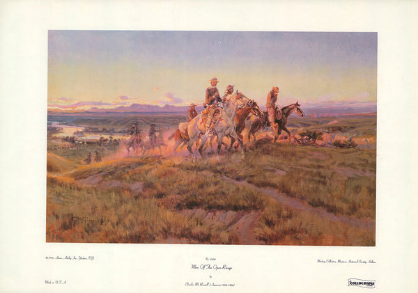 Men of the Open Range by Charles M. Russell - 14 X 20 Inches (Art Print)