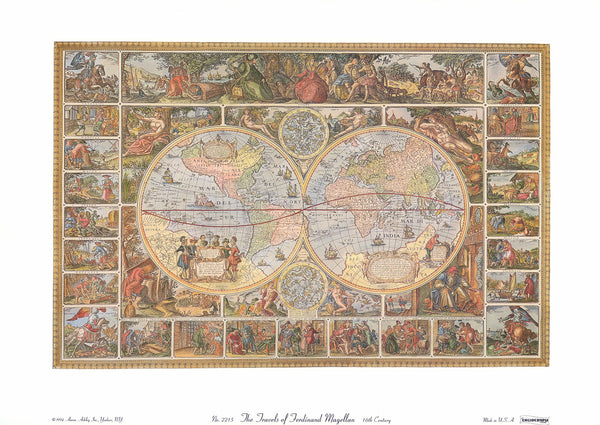The Travels of Ferdinand Magellan by Unknow - 14 X 20 Inches (Art Print)