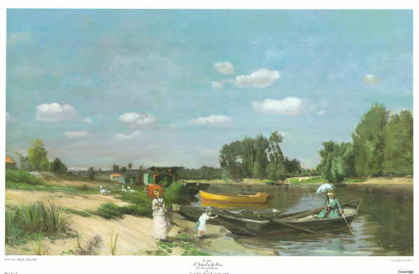 A Festival on the River by Ernest-Victor Hareux - 23 X 35 Inches (Art Print)