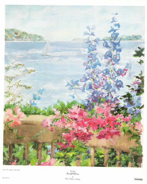 Beautiful Balcony by M. H. Hurlimann Armstrong - 23 X 28 Inches (Art Print)