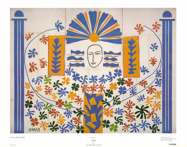 Apollo, 1953 by Henri Matisse - 26 X 33 Inches (Offset Lithograph)