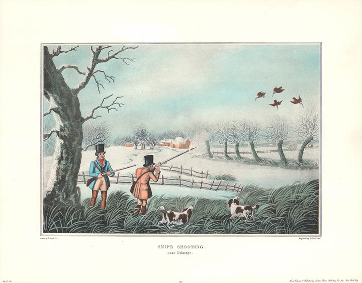 Snipe Shooting by Robert Havell - 13 X 16 Inches (Hand Colored Watercolor)