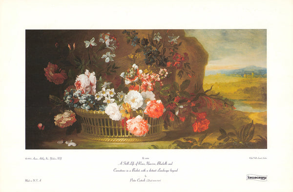 A Still Life of Roses by Pieter Casteels - 12 X 19 Inches (Art Print)