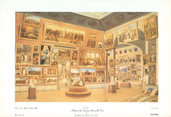 A Room at the Exposition Universelle, Paris by Jean-Baptiste Fournier - 14 X 20 Inches (Art Print)