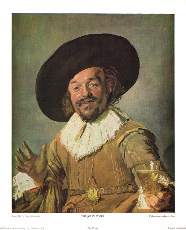 The Jolly Toper by Frans Hals - 11 X 13 Inches (Art Print)