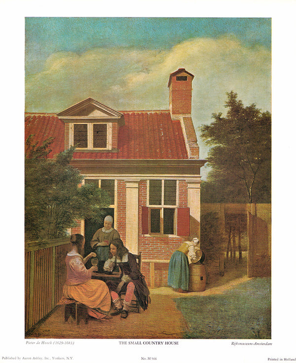 The Small Country House by Pieter de Hooch - 11 X 13 Inches (Art Print)