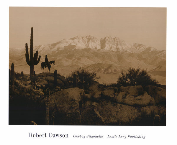 Cowboy Silhouette by Robert Dawson - 22 X 27 Inches (Art Print)