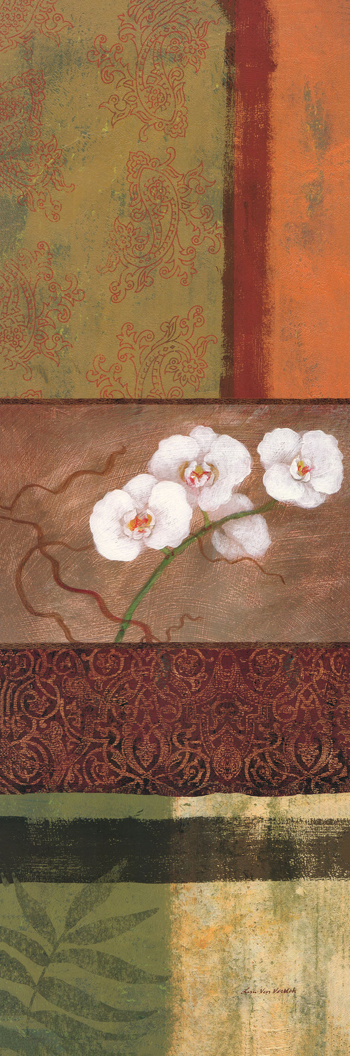 Orchid Tapestry I by Lisa Ven Vertloh - 12 X 36 Inches (Art Print)