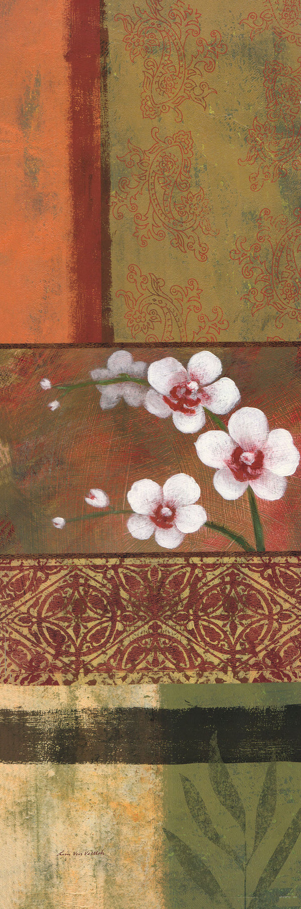 Orchid Tapestry II by Lisa Ven Vertloh - 12 X 36 Inches (Art Print)