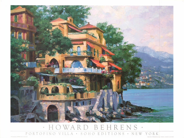 Portofino Villa, 1993 by Howard Behrens - 18 X 24 Inches (Art Print)