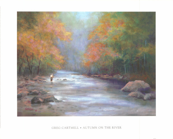 Autumn on the River by Greg Cartmell - 24 X 30 Inches (Art Print)