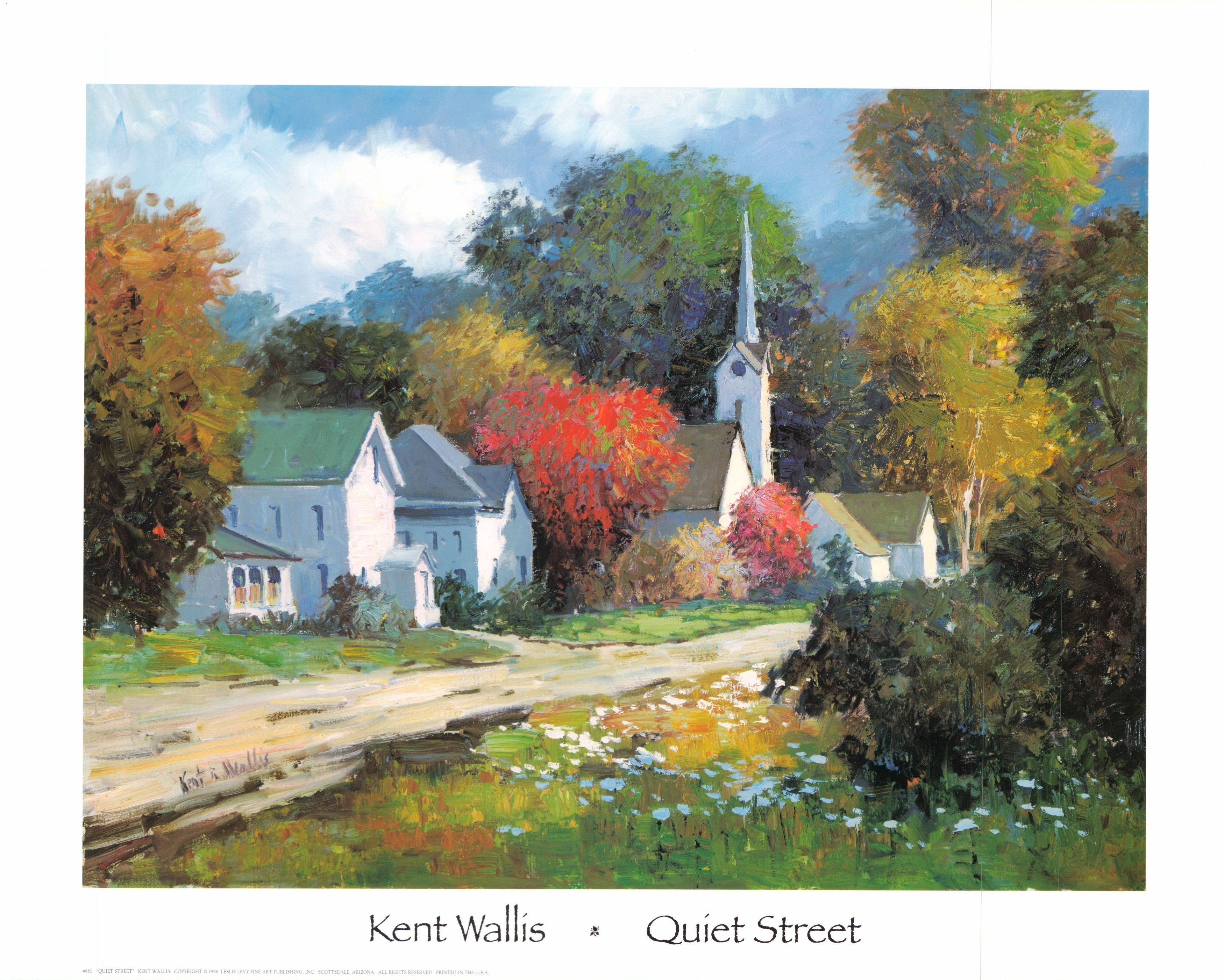 Quiet Street, 1998 by Kent Wallis - 22 X 28 Inches (Art Print ...
