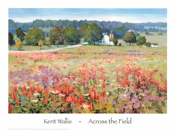 Across the Field, 1996 by Kent Wallis - 20 X 27 Inches (Art Print)