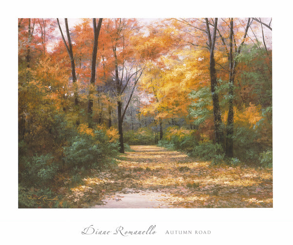Autumn Road by Diane Romanello - 27 X 32 Inches (Art Print)