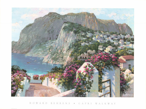 Capri Walkway by Howard Behrens - 27 X 36 Inches (Art Print)