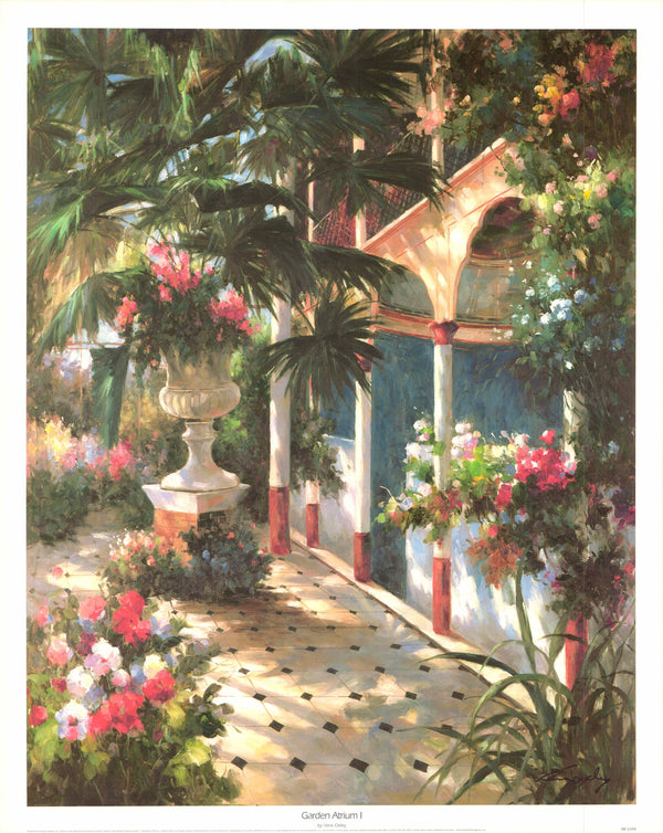 Garden Atrium I by Vera Oxley - 24 X 30 Inches (Art Print)