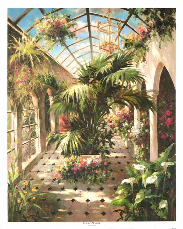 Garden Atrium II by Vera Oxley - 24 X 30 Inches (Art Print)