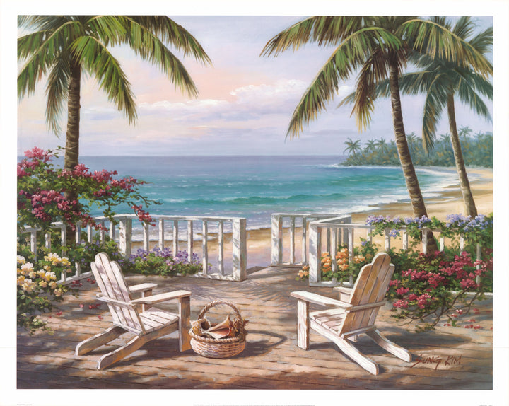 Coastal View by Sung Kim - 24 X 30 Inches (Art Print)