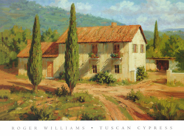 Tuscan Cypress by Roger Williams - 27 X 36 Inches (Art Print)