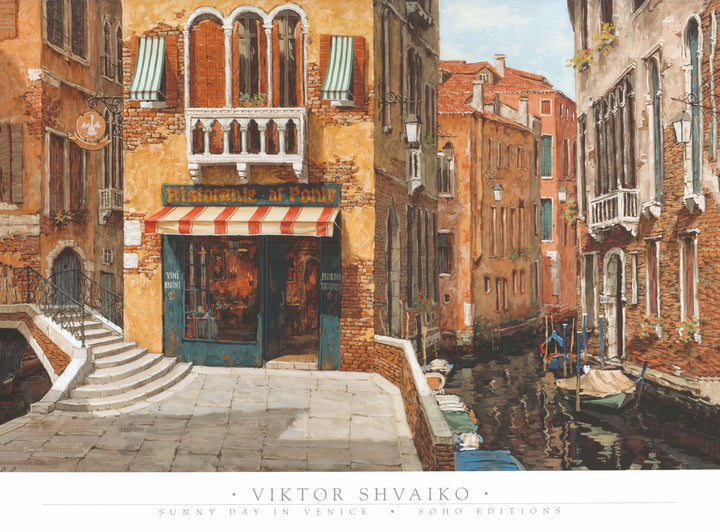 Sunny Day in Venice by Viktor Shvaiko - 27 X 36 Inches (Art Print)