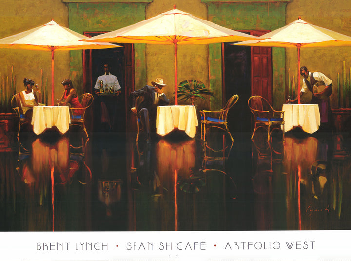 Spanish Cafe by Brent Lynch - 24 X 36 Inches (Art Print)